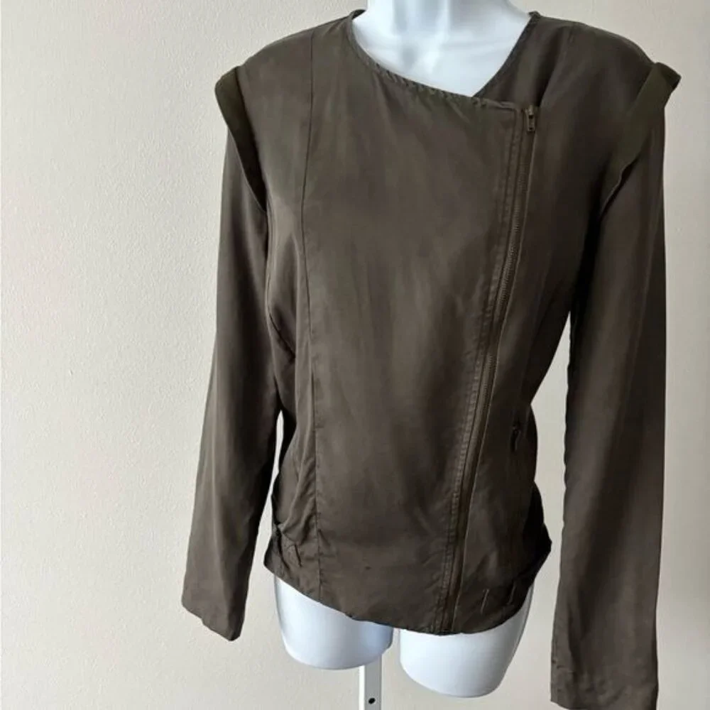 ASTR Jacket Size Small Moto Olive Green Rebellious Grunge Cyber Punk Streetwear - Picture 8 of 12